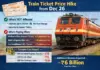Train tickets to get costlier from Dec 26 2025