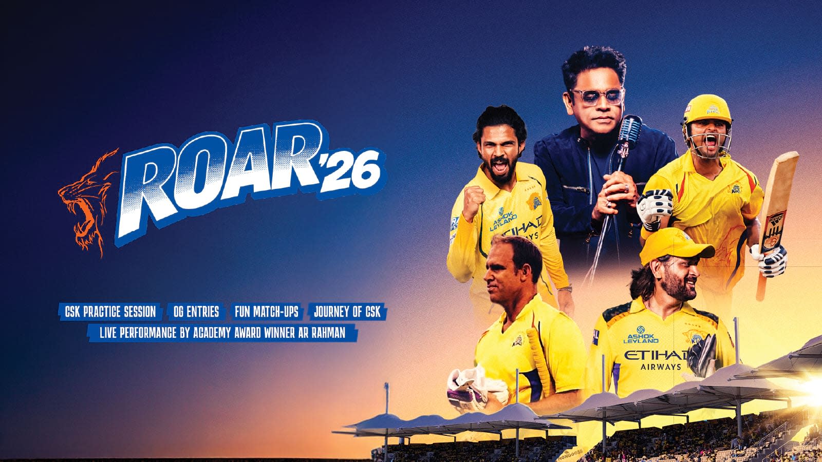 ROAR 26 – Chennai Super Kings Mega Fan Event at Chepauk Tickets