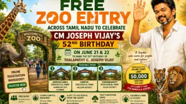 Free Entry Tickets to 3 Zoo in Tamil Nadu