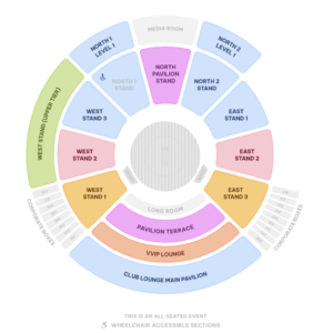 HPCA Stadium Layout for Ticket price