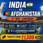 IND vs AFG Chennai Chepauk Tickets