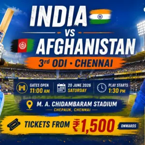 IND vs AFG Chennai Chepauk Tickets