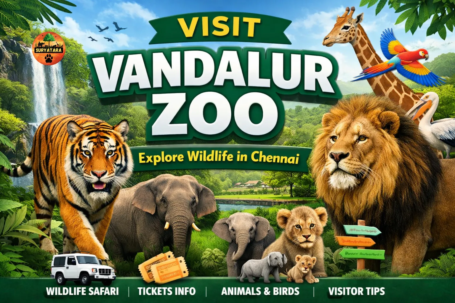 Vandalur Zoo AAZP Ticket Price